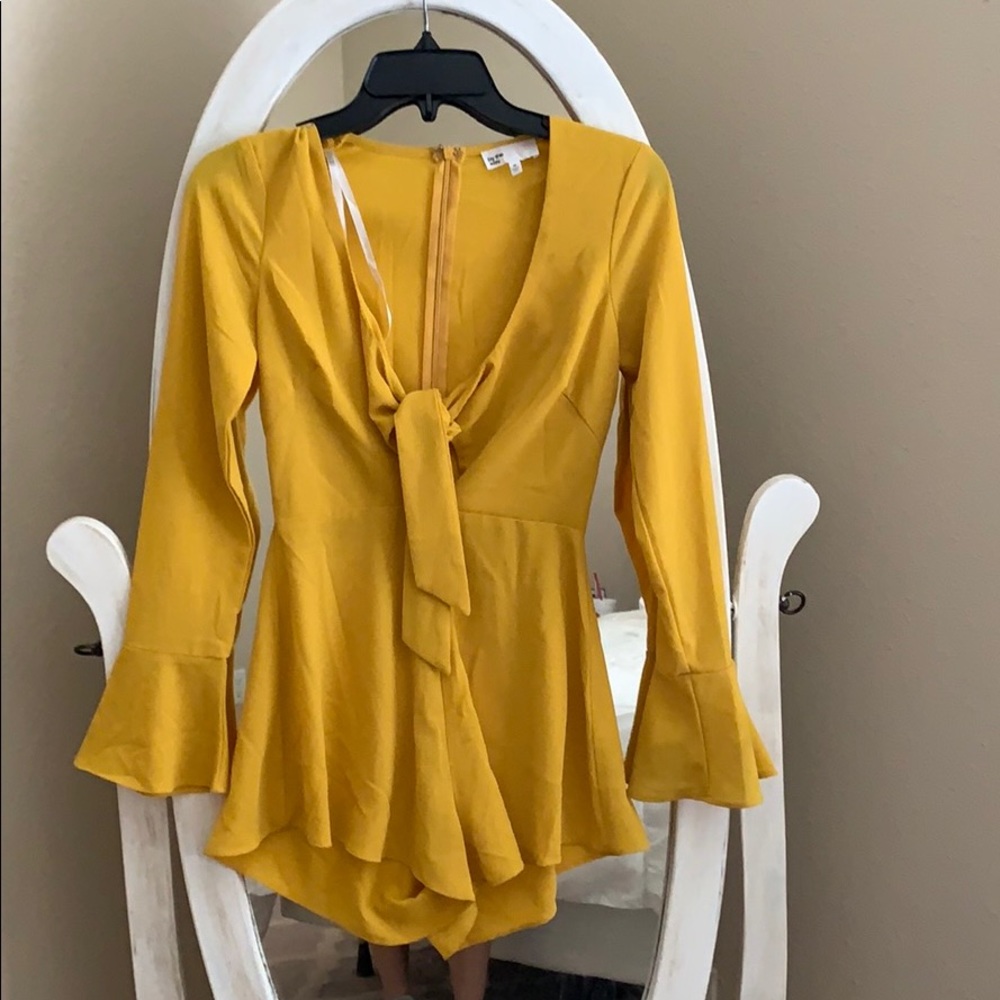 By The Way yellow long sleeve romper